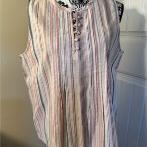 LOFT Multicolor Striped Tank Top